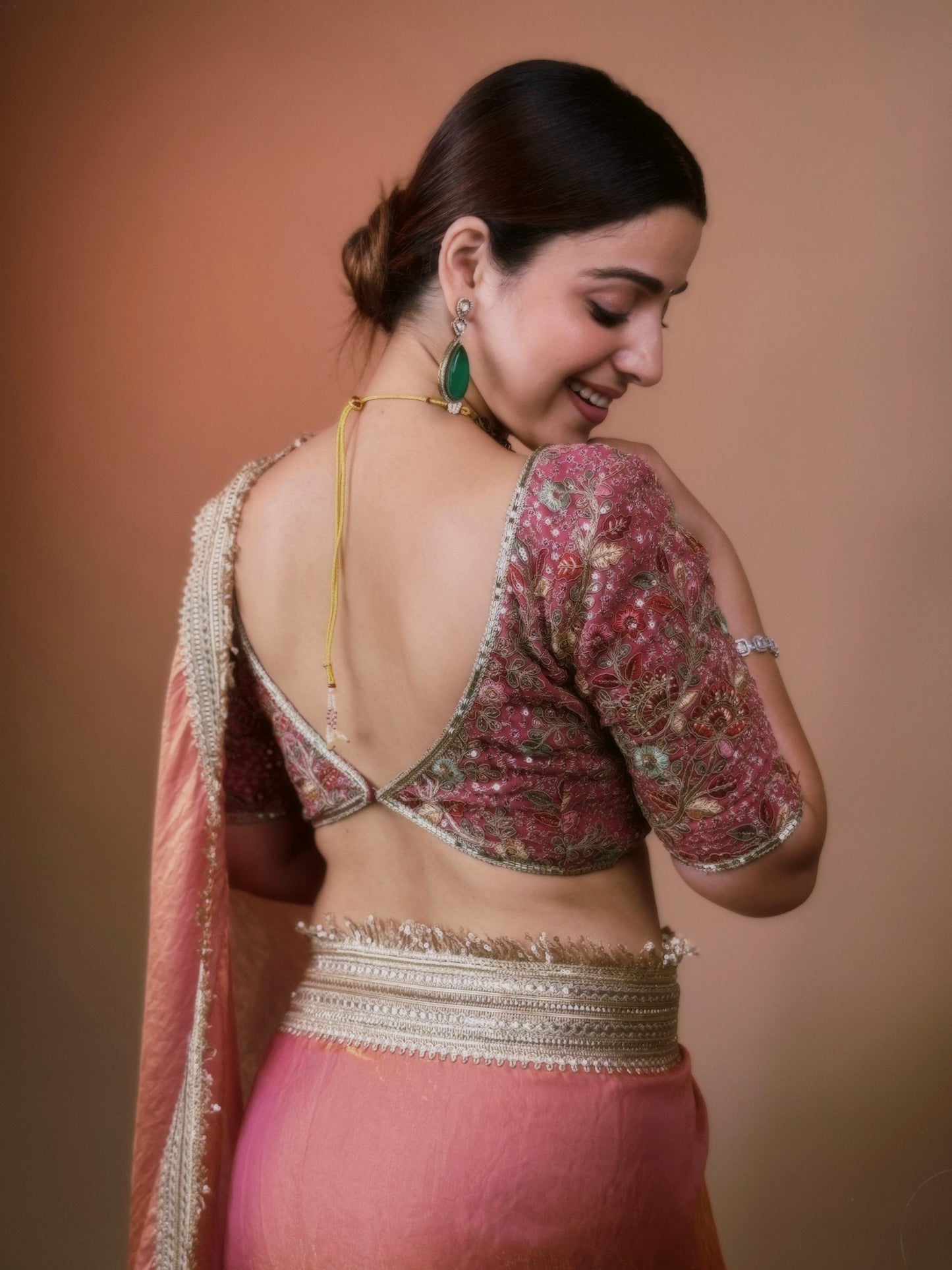 Golden Blush saree