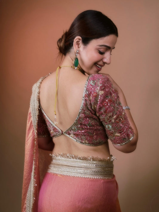 Golden Blush saree